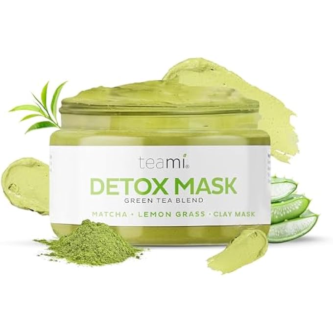 teami DETOX FACE MASK FOR HYDRAITING,STICK MASK ALTERNATIVE MOISTURIZING & PURIFYING, BLACKHEAD REMOVER GREEN TEA MASK CLEANSE MASK REDUCES ACNE & OIL, PORE MINIMIZER CLAY MASK FOR ALL SKIN TYPES - Image 1